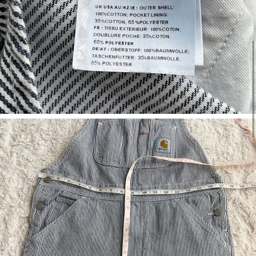 Carhartt WIP hickory stripe bib overalls railroad striped work in progress denim